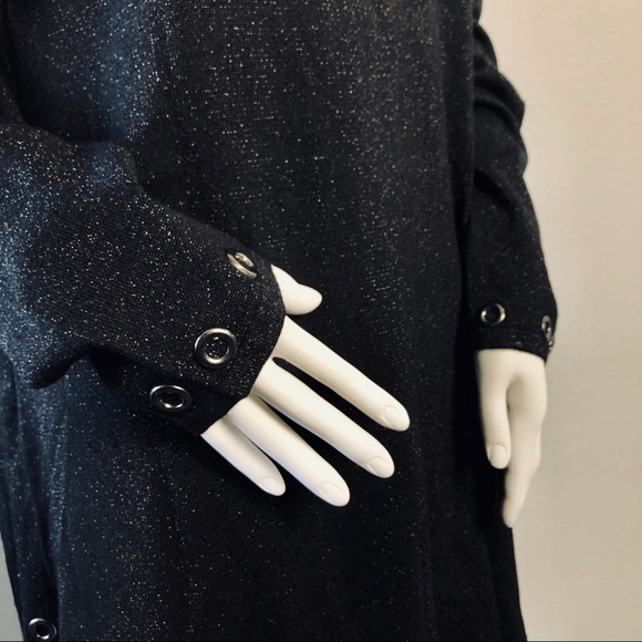 Black Harper Lane Mini Dress W/ Splits Stretchy - Picture 3 of 8